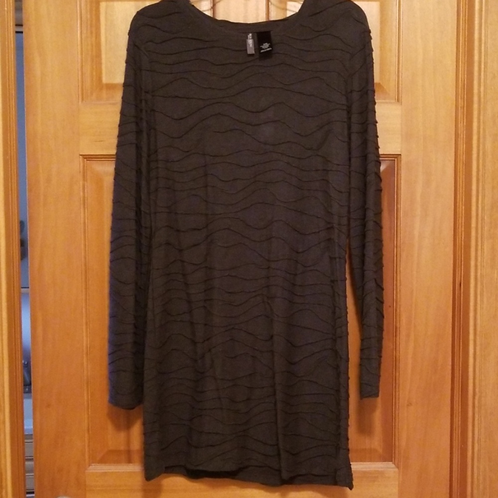 Bisou Bisou womens XL grey tunic